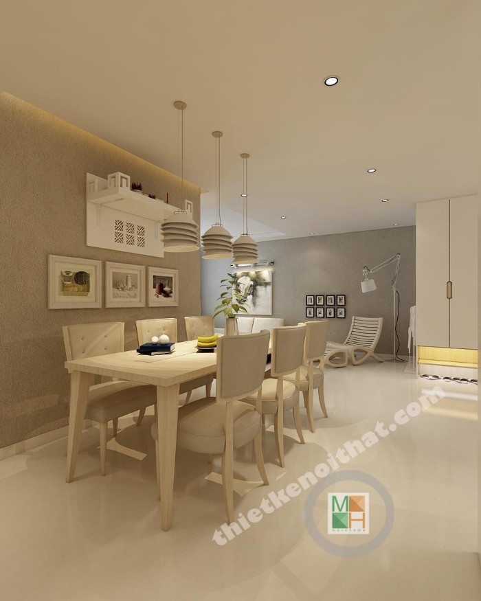 Bàn thờ treo tường màu trắng đẹp