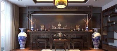 Bàn thờ gia tiên đẹp cho không gian biệt thự mẫu 33