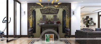 Phòng thờ đẹp và sang trọng cho biệt thự và chung cư cao cấp - Mẫu 14