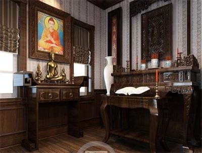 Thiết kế phòng thờ biệt thự cao cấp tại Bắc An Khánh